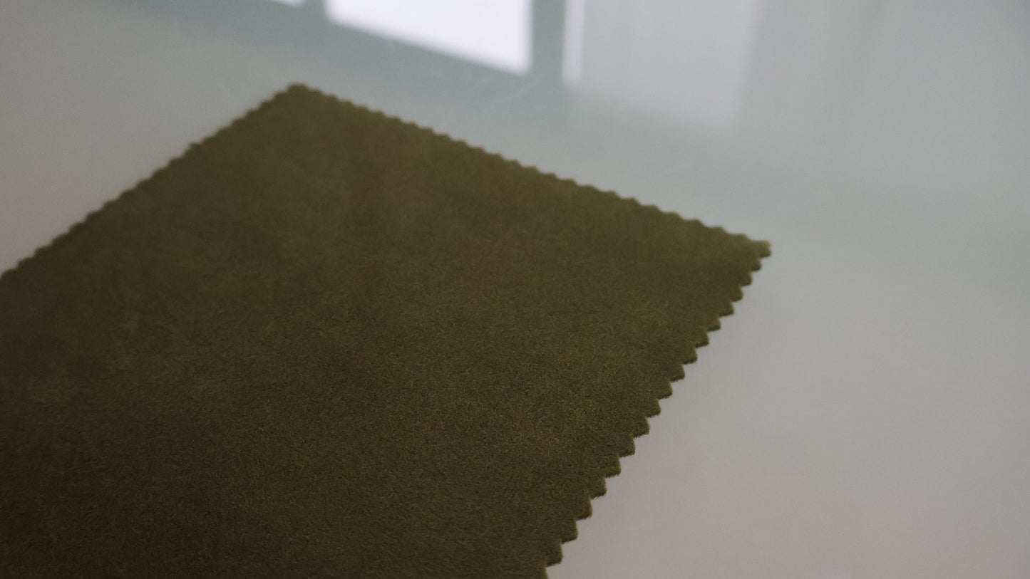 Khaki Green Velvet Fabric