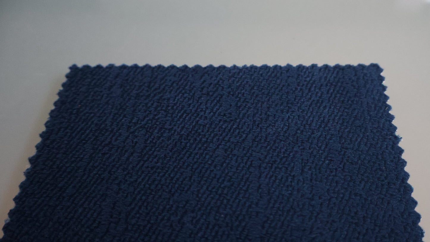 Blue Textured Velvet Fabric